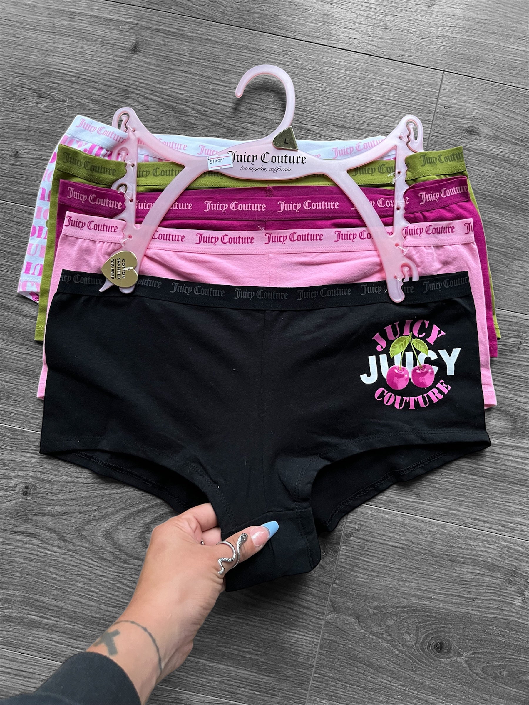 Pack colaless short juicy couture x5