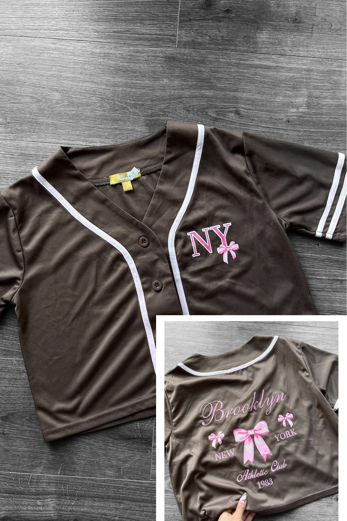 Remera corta baseball woman