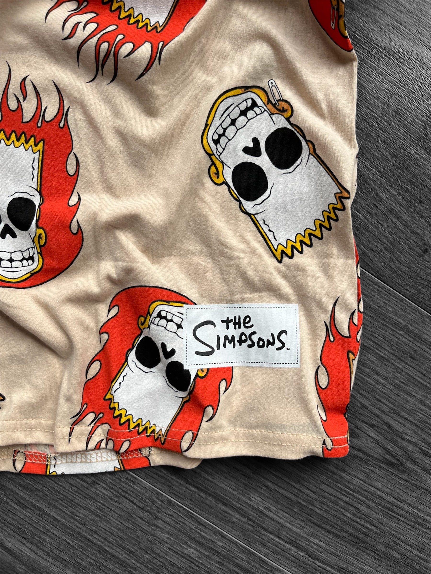 Remera bart fire unisex