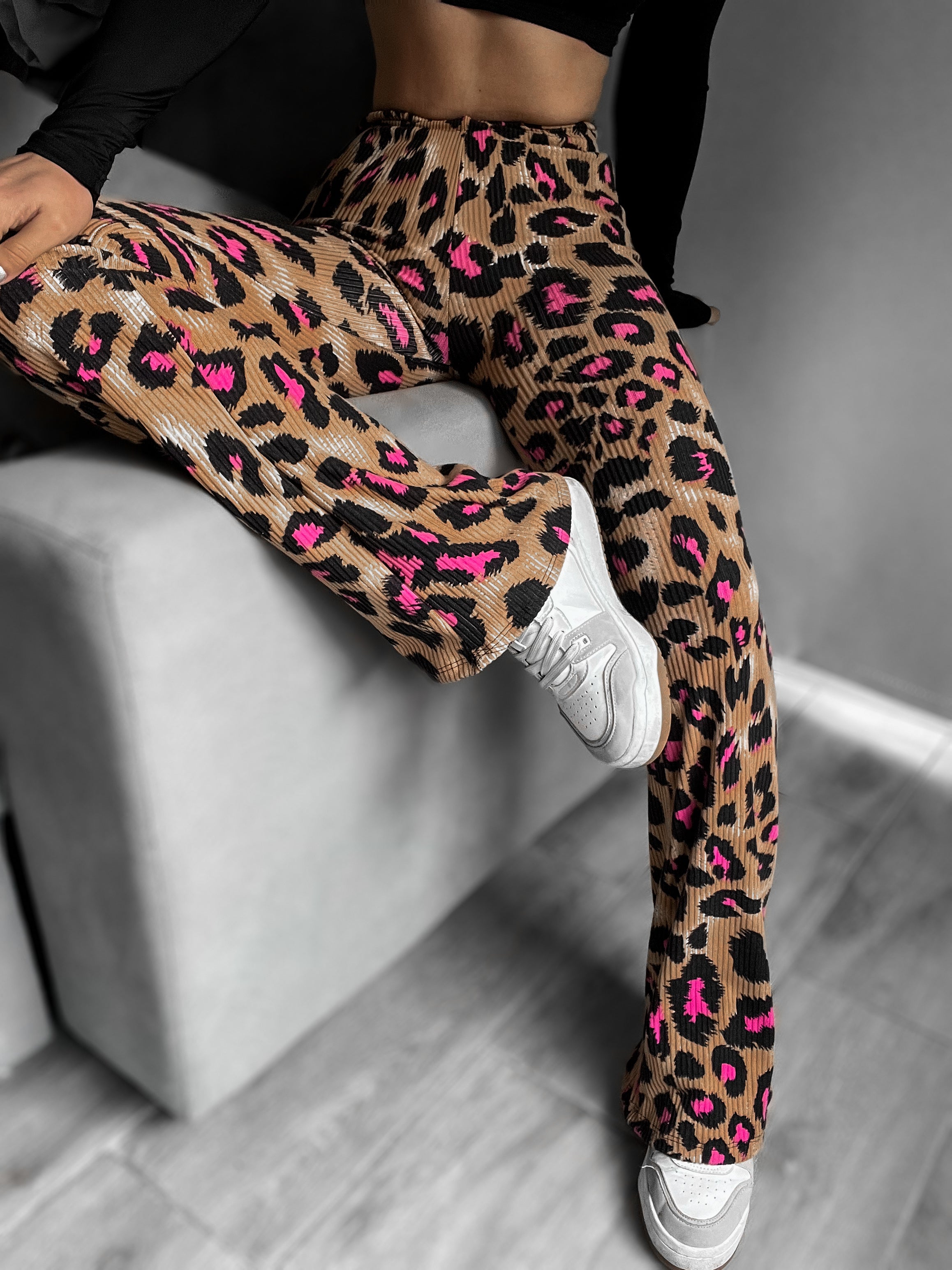Calza oxford print and Pink