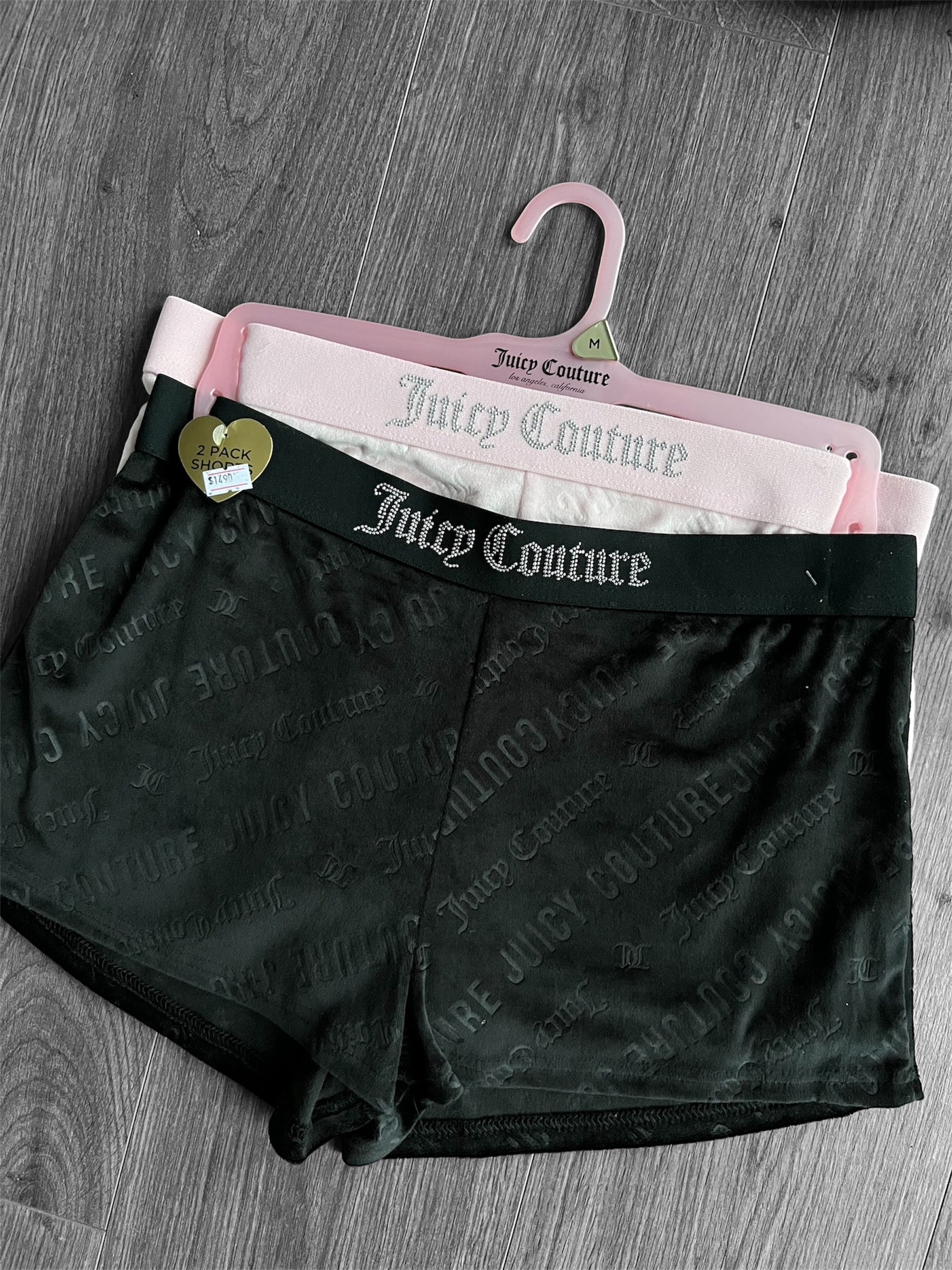 Short juicy couture peluche pack x2