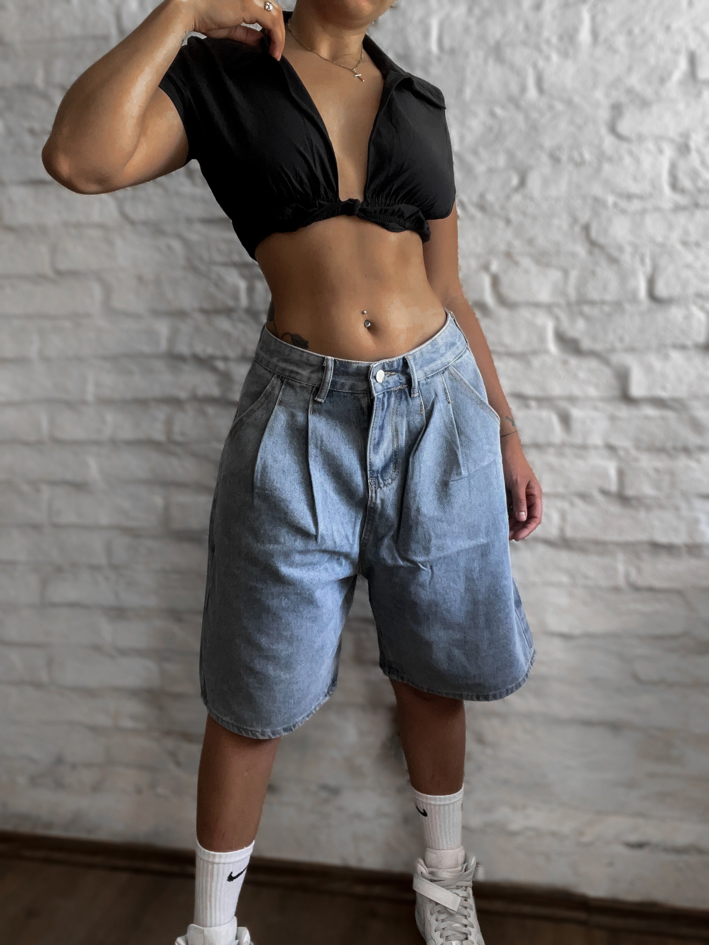 Short baggy jeans clasic