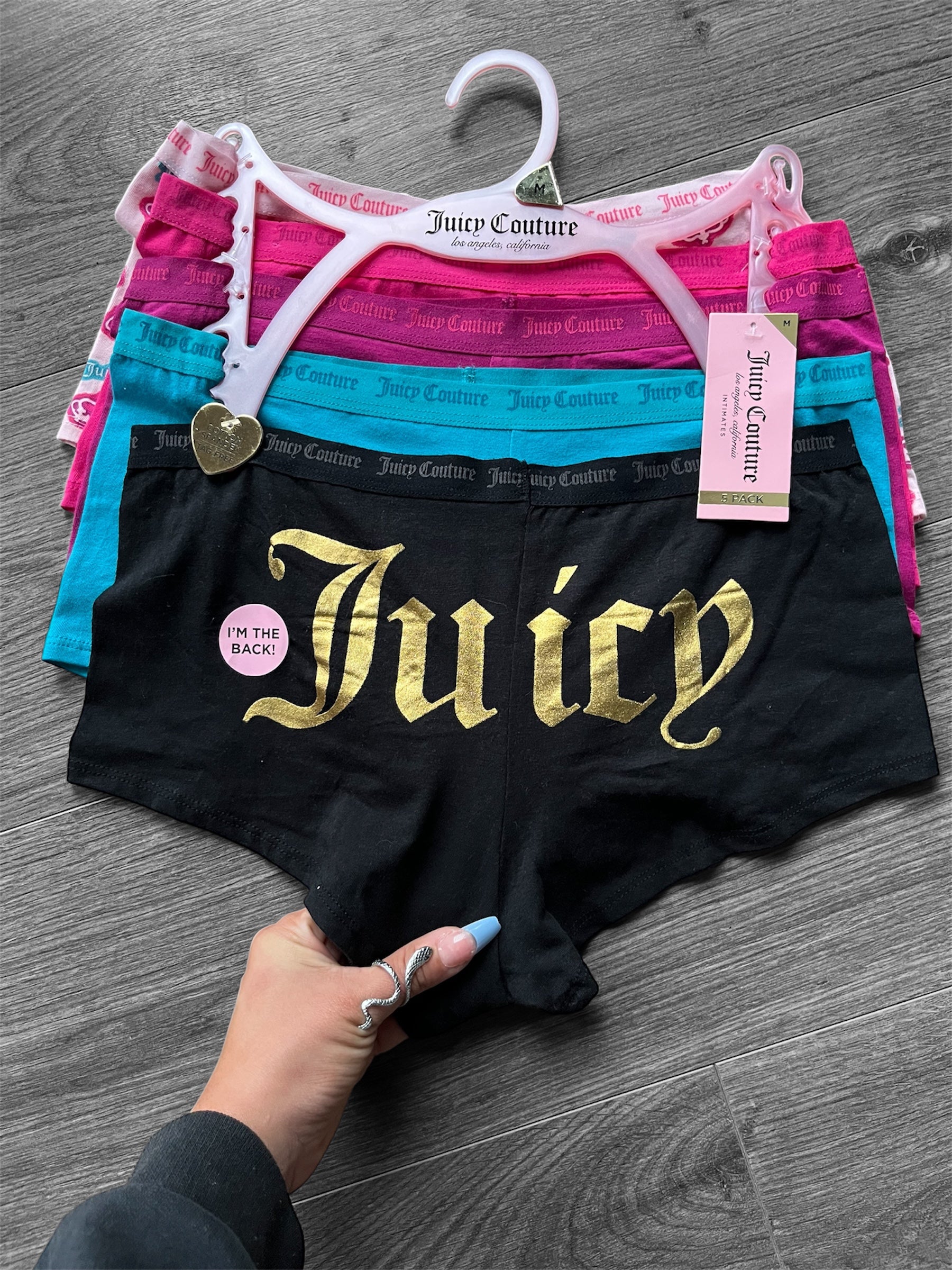 Pack colaless short juicy couture x5