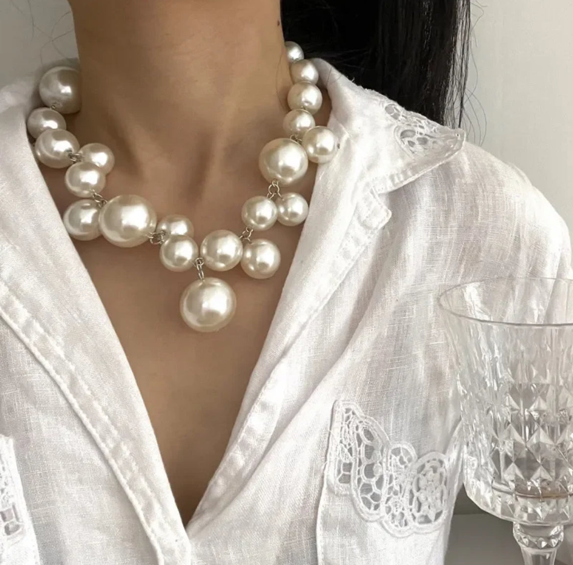 Collar Perle Blanche