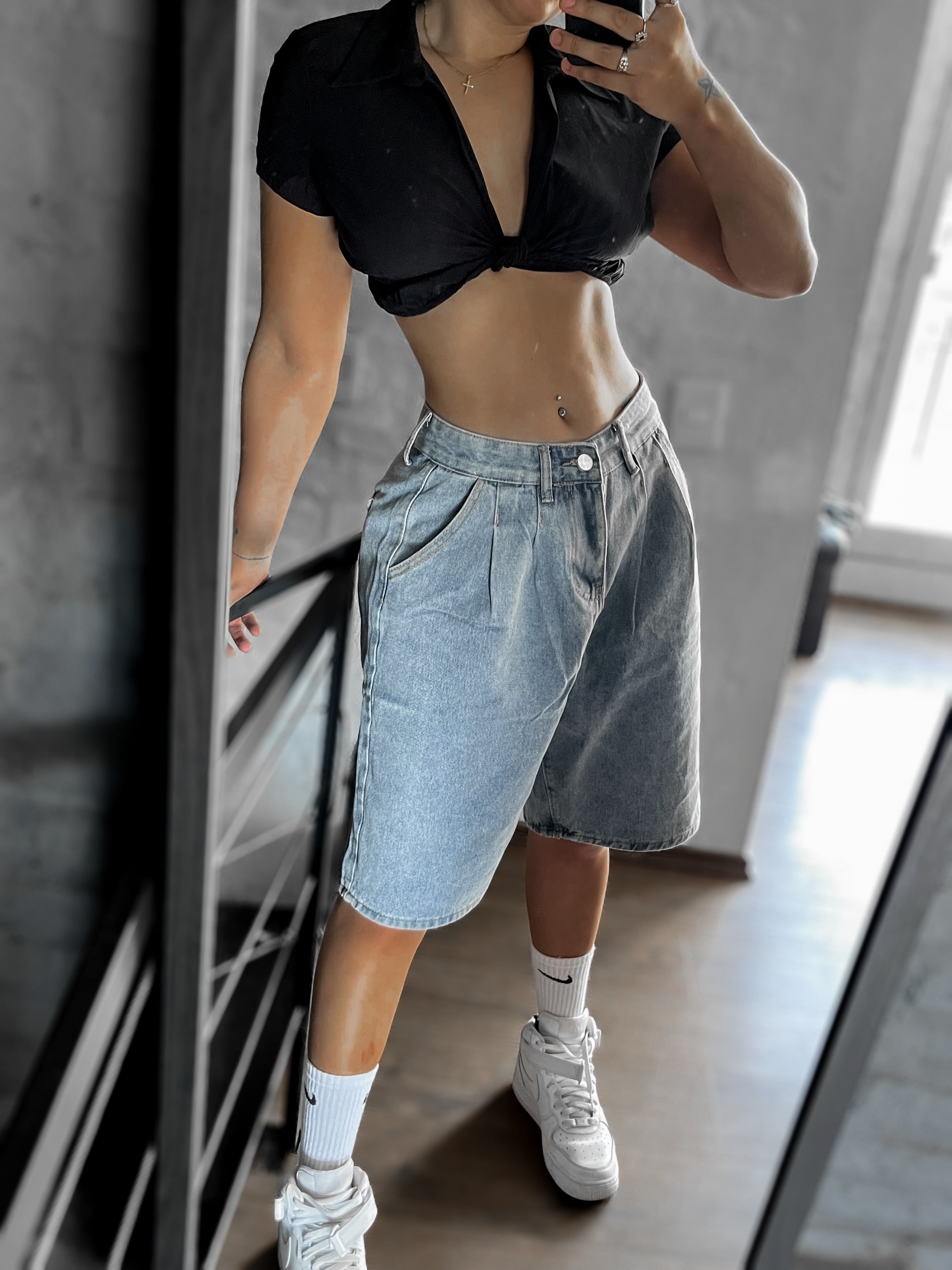 Short baggy jeans clasic