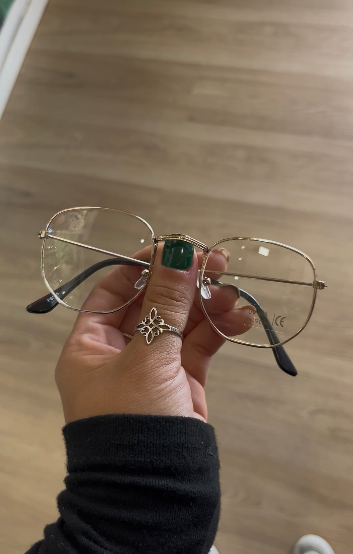 Gafas hexagonal transparente