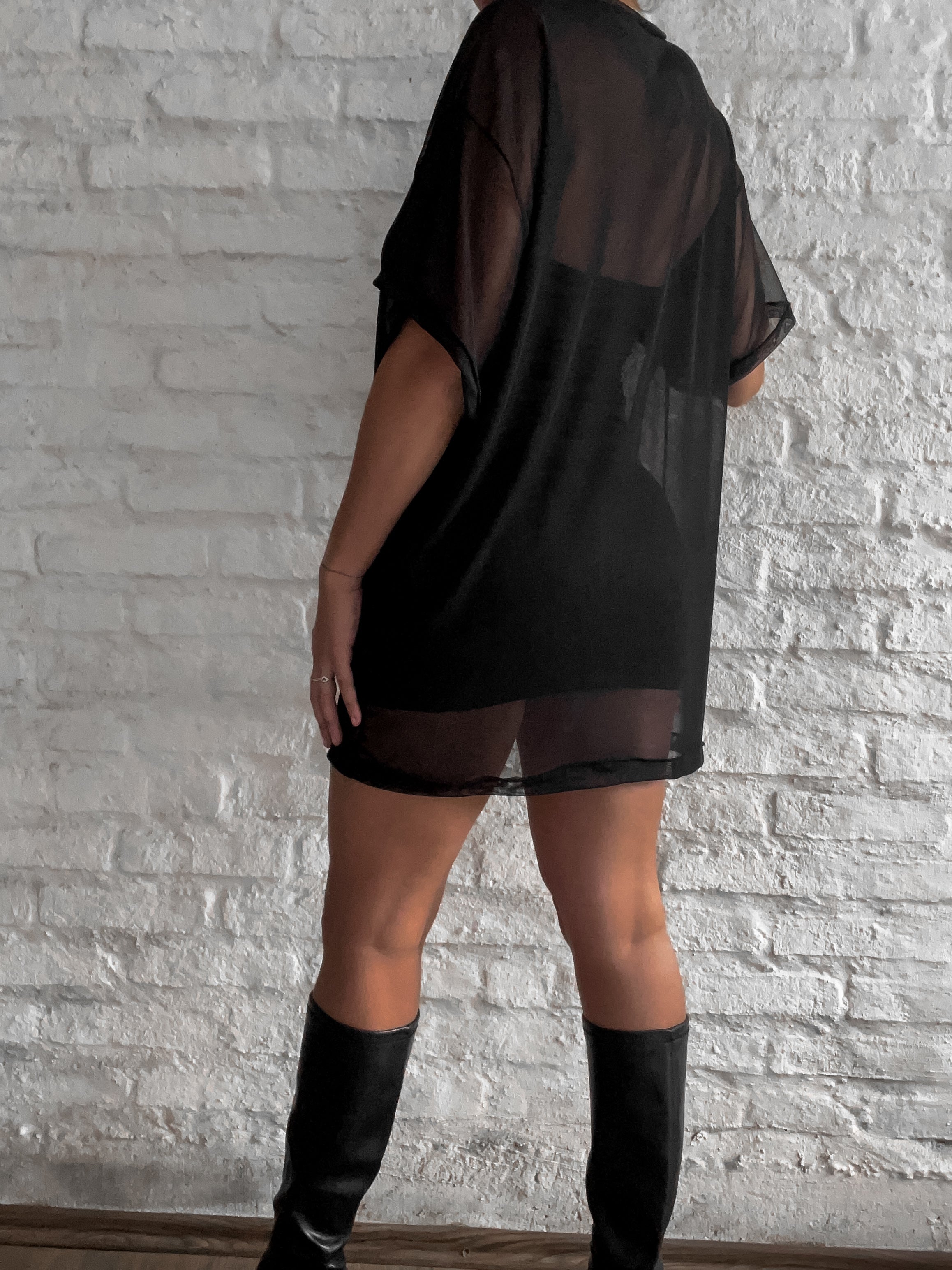 Remeron microtul + vestido strapless