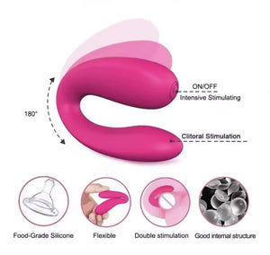 Vibrador tipo U estimulador de clitoris y punto G