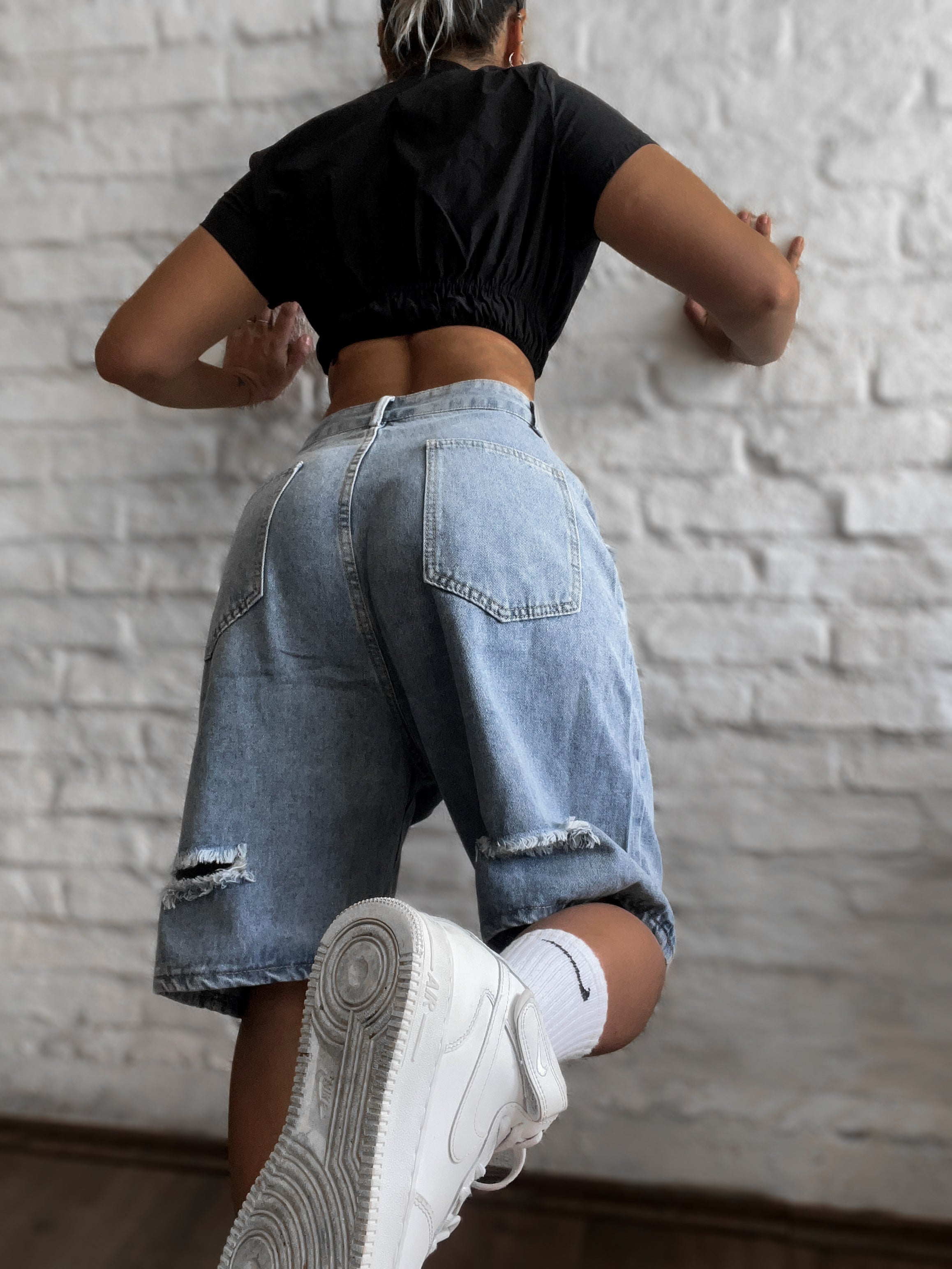 Short baggy jeans clasic