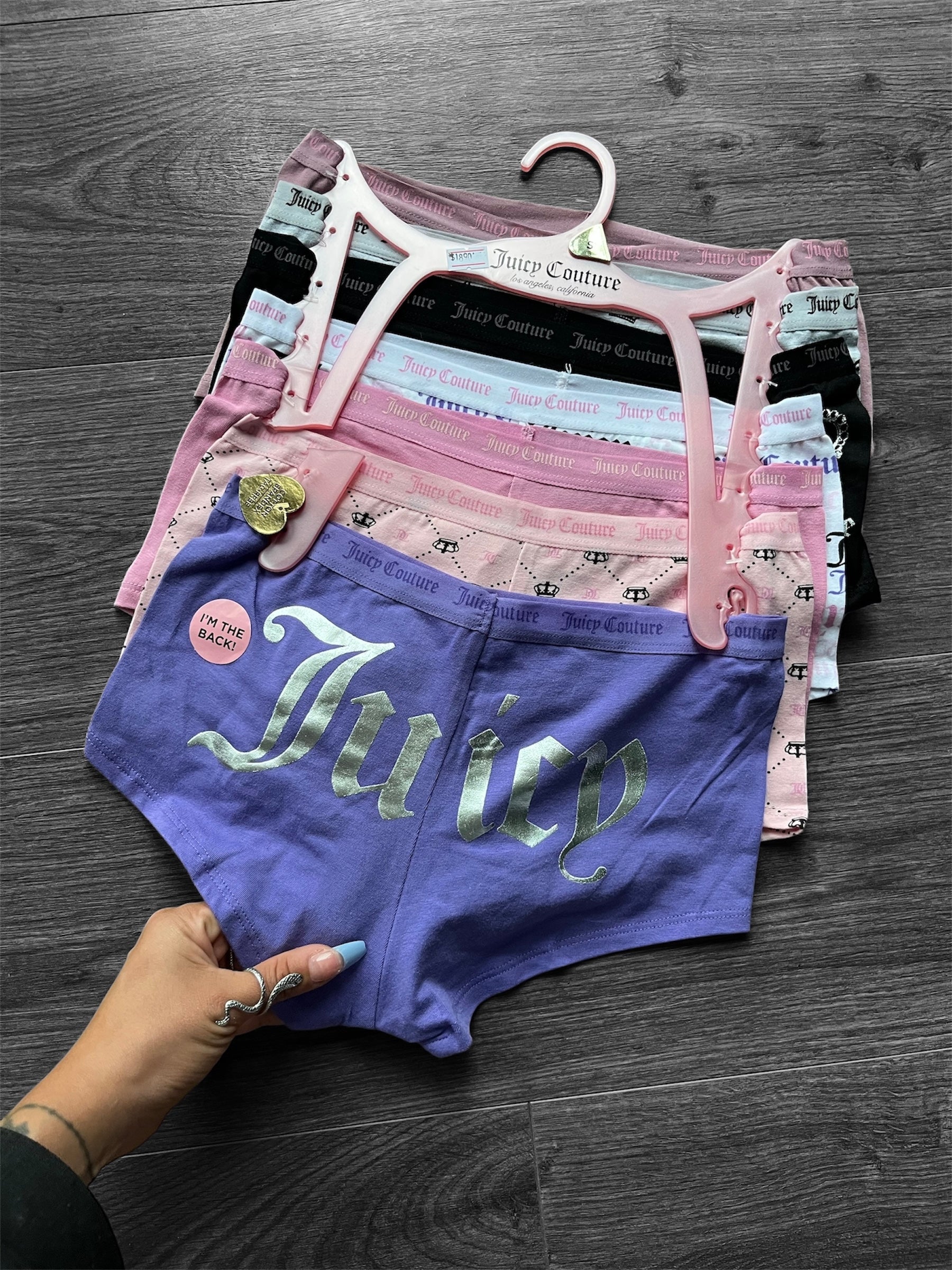 Pack colaless short juicy couture x5