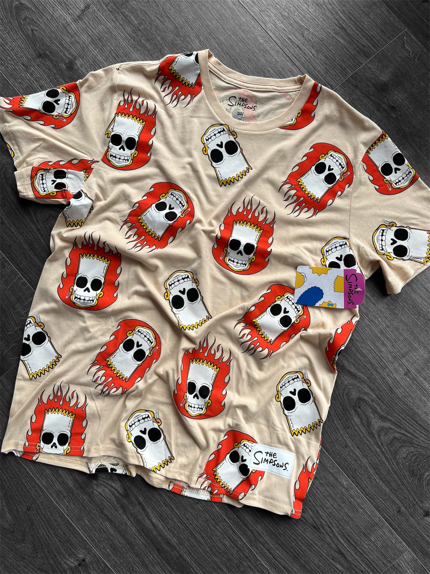 Remera bart fire unisex