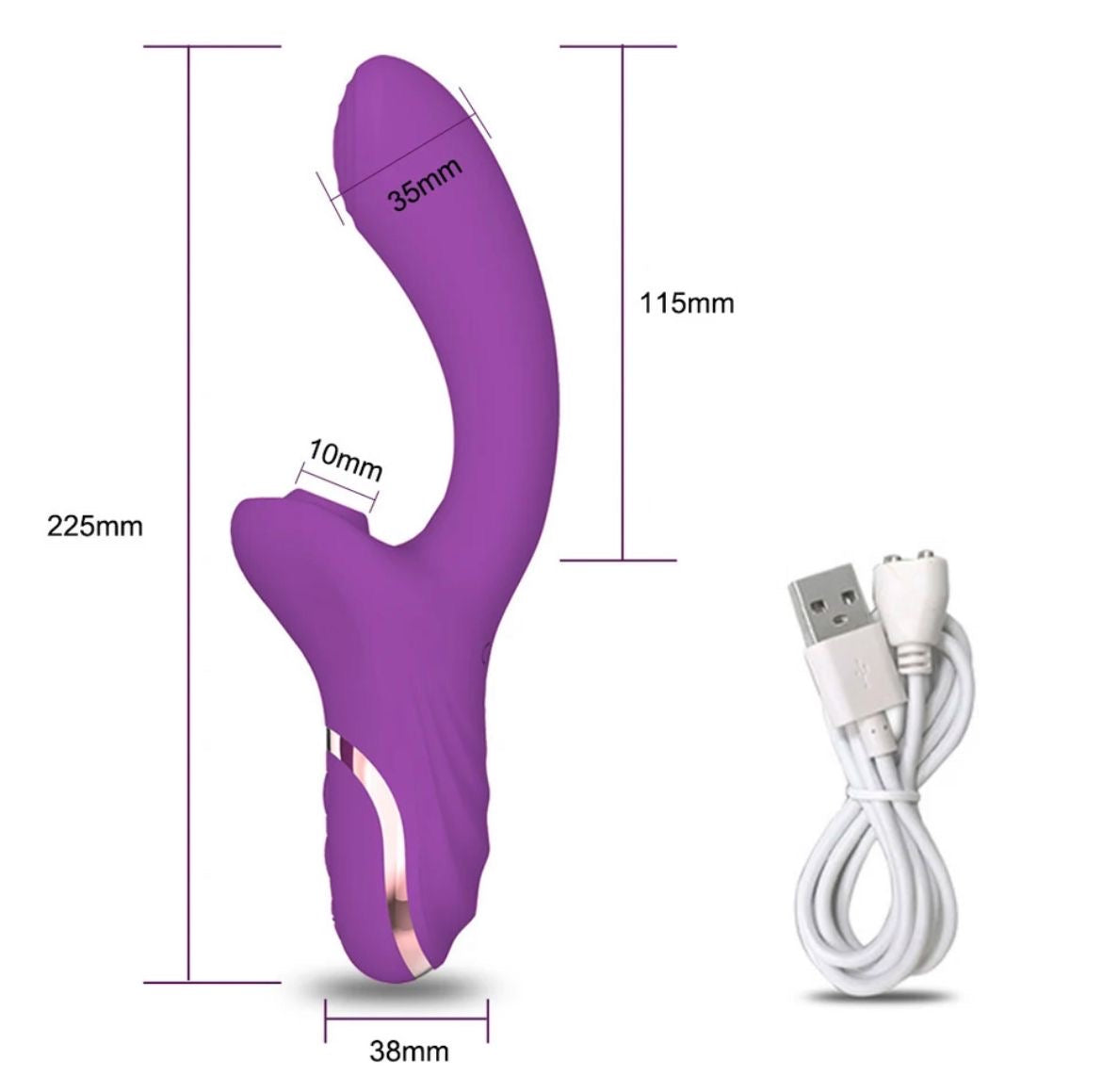 Vibrador con succionador de clitoris