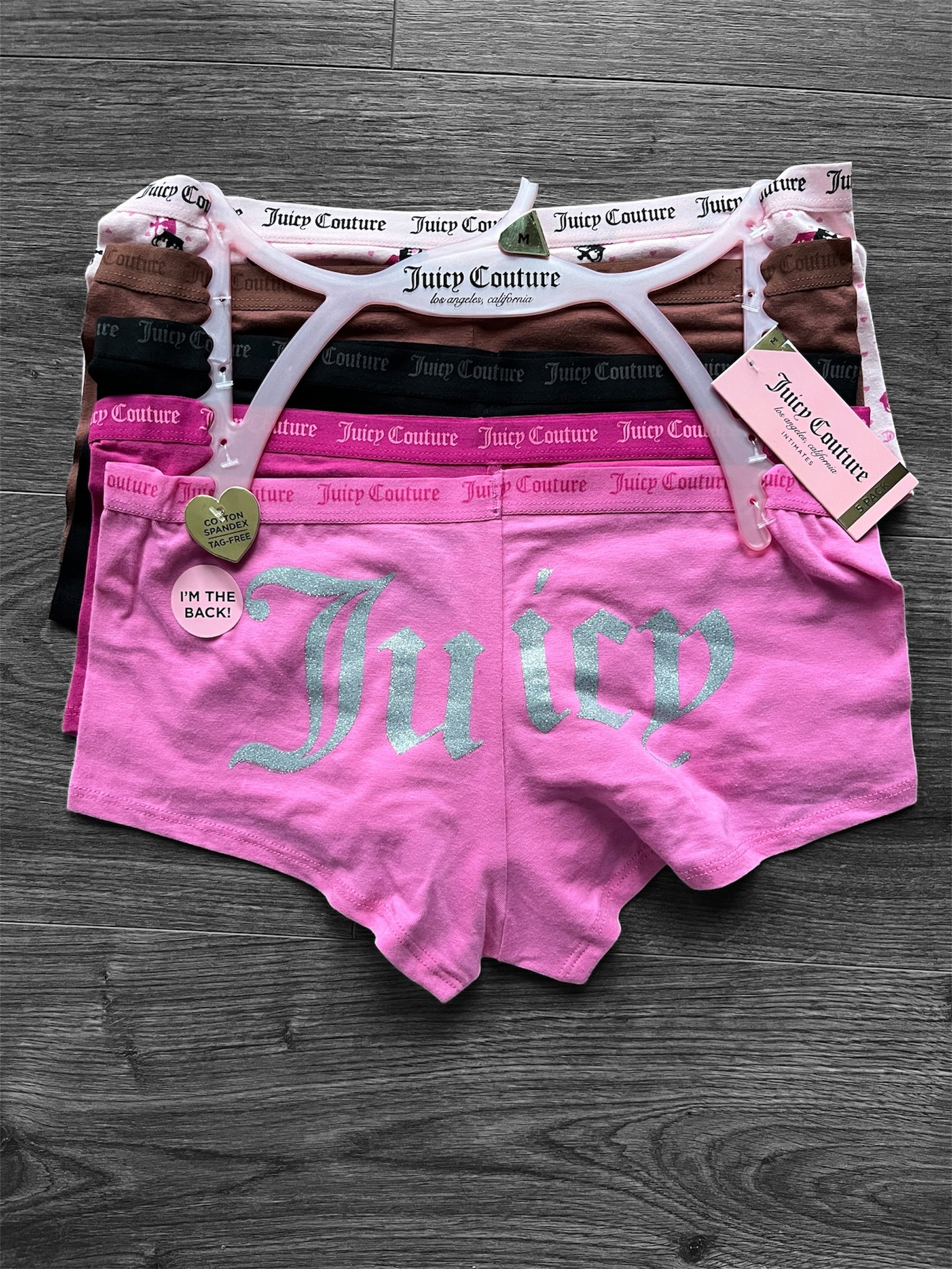Pack colaless short juicy couture x5