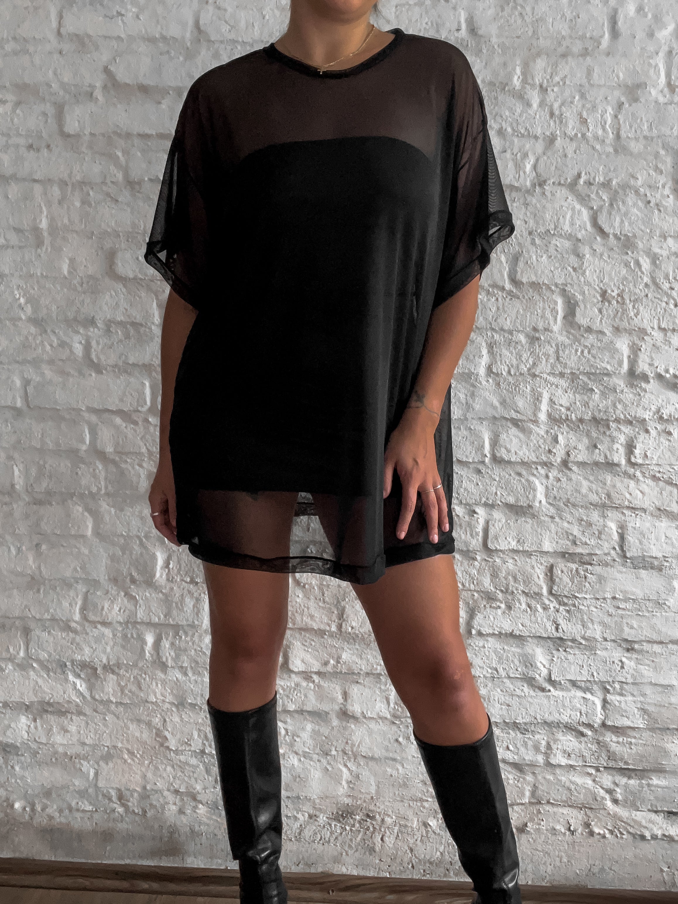 Remeron microtul + vestido strapless