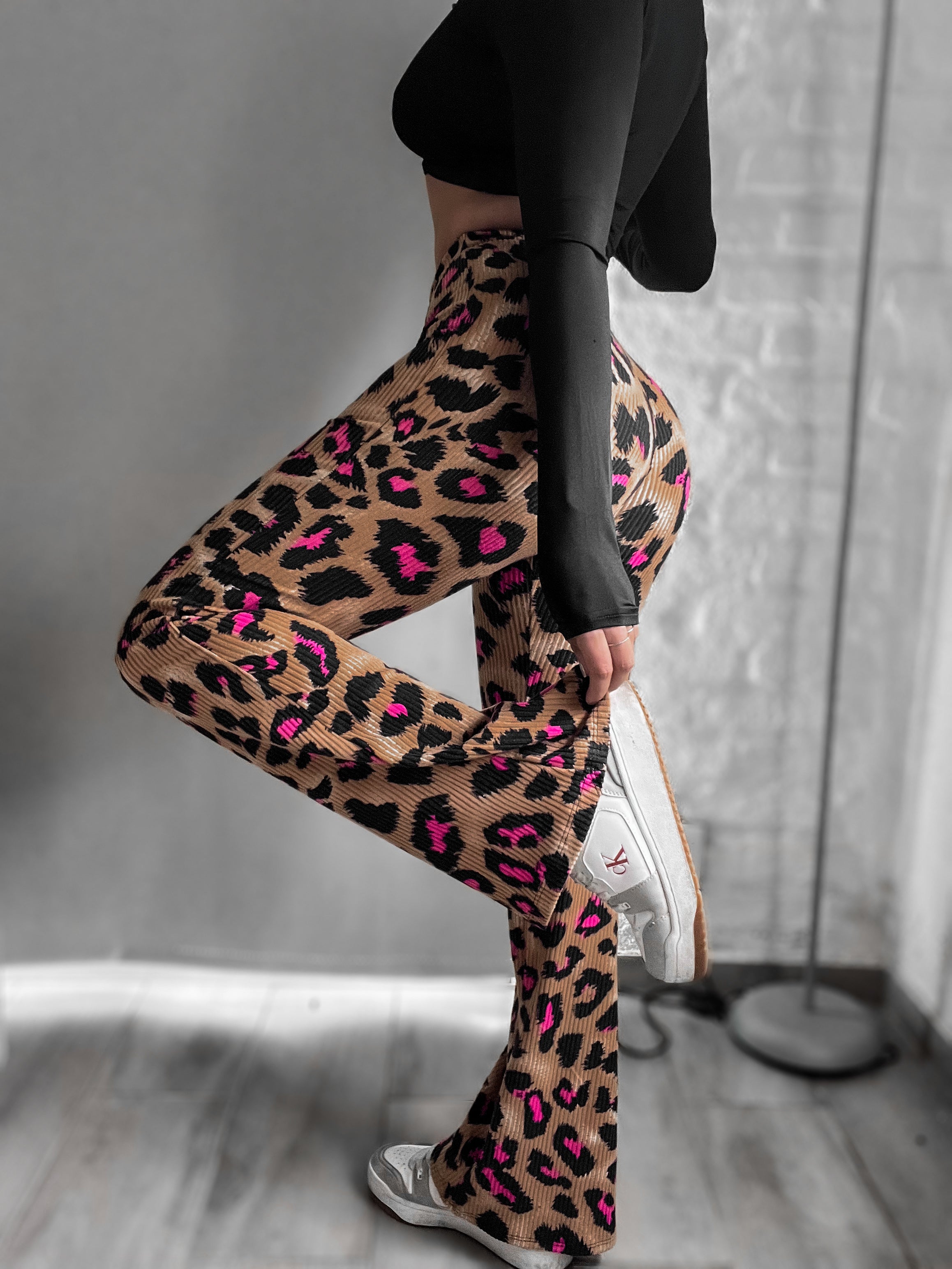 Calza oxford print and Pink