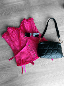 Lote corset fucsia 4 artículos